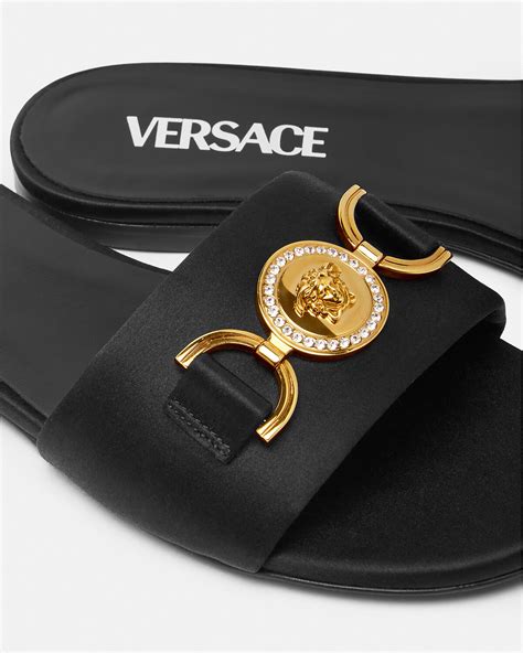 versace sandals women|Versace medusa flats sandals women.